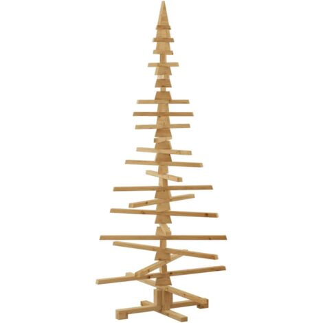 Arbre de Noël en bois Marron 180 cm Bois massif en pin