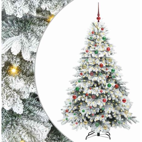 Sapin de Noël - NAIZY - 180cm - Éclairage LED 250 - PVC - Support Métal