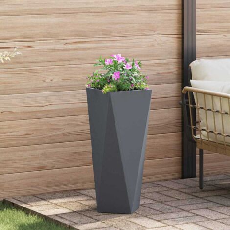 Jardinière Chorus 50cm + Plateau - Anthracite - EDA Plastiques | Rakuten
