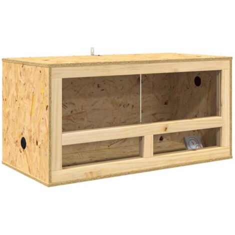 Terrarium OSB, terrarium en bois 150x80x80 cm avec aération latérale