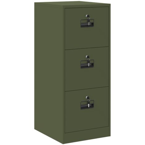 Cabinet de Dossier avec tiroir Vert olive 44 x 50 x 106.5 cm