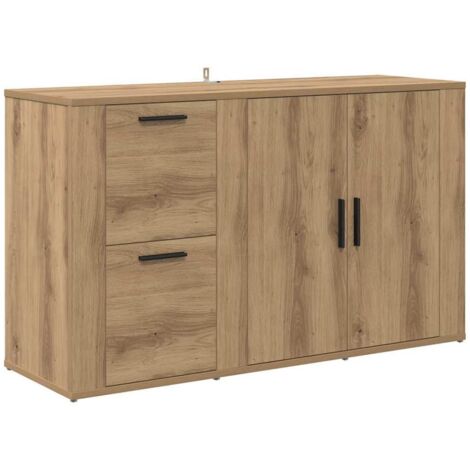 Buffet chêne artisanal 101.5 x 35 x 70 cm Bois d'ingénierie, Marron, 862146