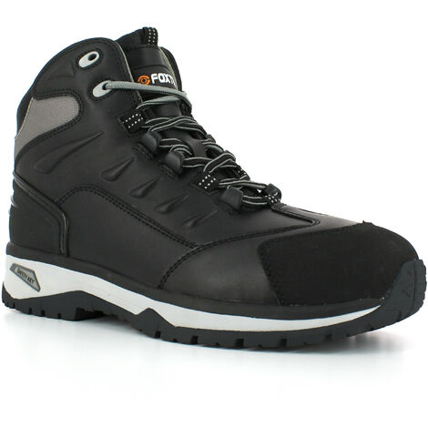 Foxter - Chaussures de sécurité Montantes | Hommes | Baskets de Travail | Légères | Imperméable | S3 SRC HRO - Noir