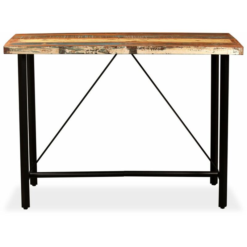table mange-debout 150cm en bois recyclés - INDUSTRYAL
