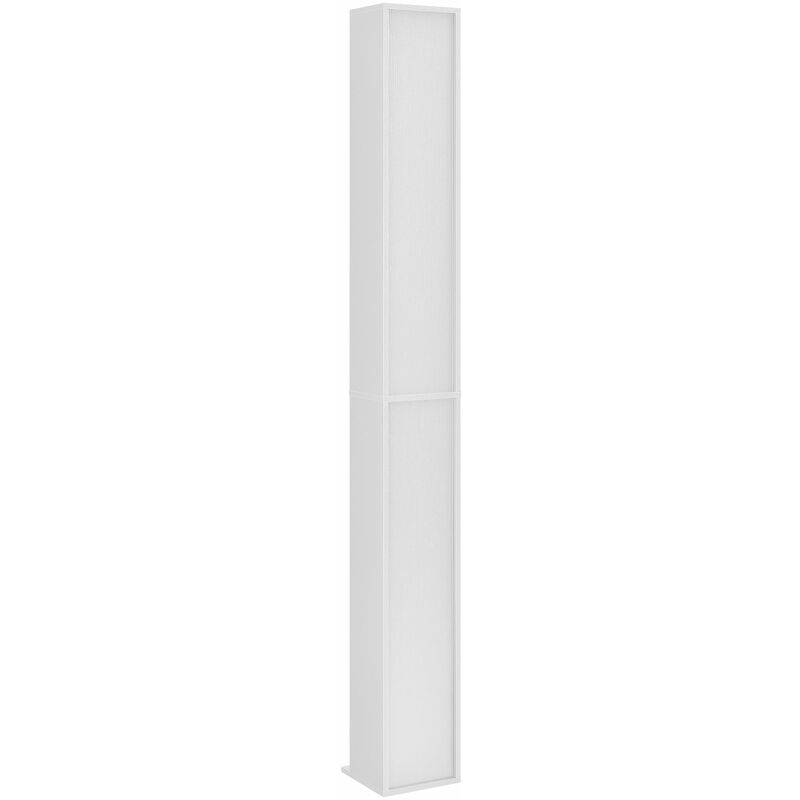 Tour armoire étagère CD / DVD rangement stockage 175 cm MDF blanc  03_0004500