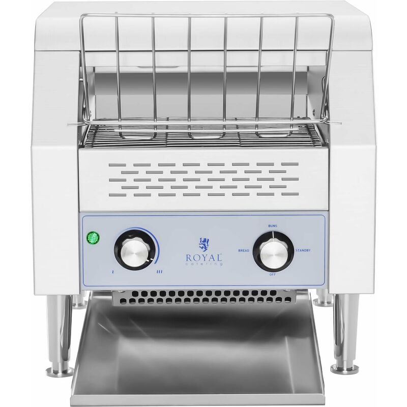 Grille-pain convoyeur 2 200 watts 3 fonctions toaster professionnel grille- pain rotatif (puissance : 2 200 w, vitesses : 7, mode veille, petits pains,  pain)