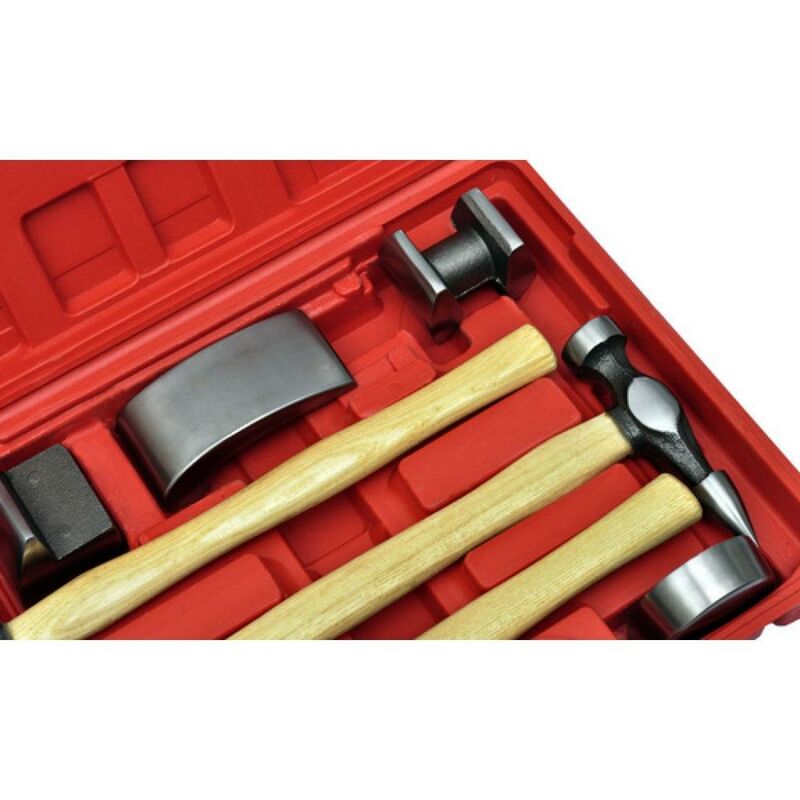 Coffret 7 pièces kit débosselage carrosserie 3 marteau carrossier 4