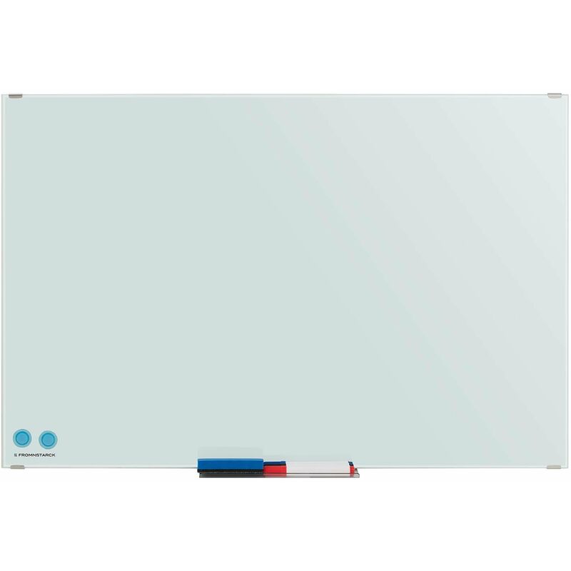 COSTWAY Tableau blanc magnétique inscriptible effaçable 70 x 50cm animants  gomme