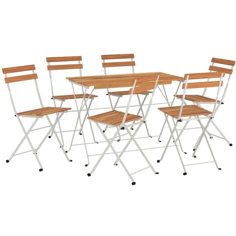 Mobilier Table de Cuisine Chaise Pliable Bistro Café Metallmöbel Ensemble Jardin