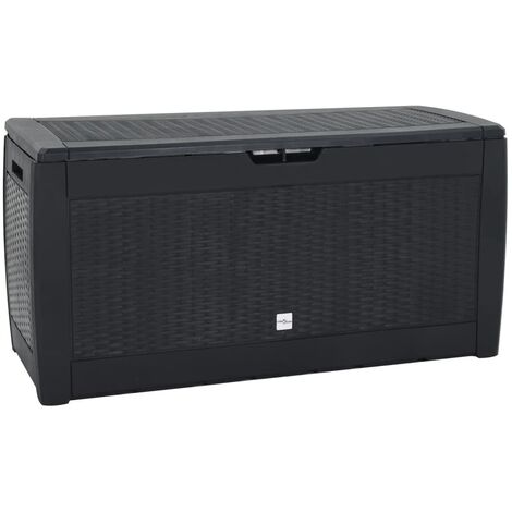 Boîte de stockage jardin 119 x 48 x 60 cm polypropylène anthracite (1/5)