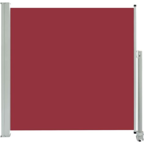 Auvent paravent store brise-vue latéral rétractable de patio jardin terrasse balcon protection visuelle écran 160 x 300 cm rouge (1/5)