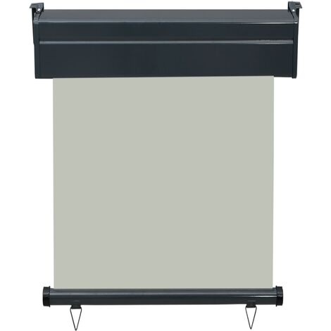 VidaXL Auvent Latéral Terrasse 400x200 Cm Gris Store Balcon Pliable Résistant UV