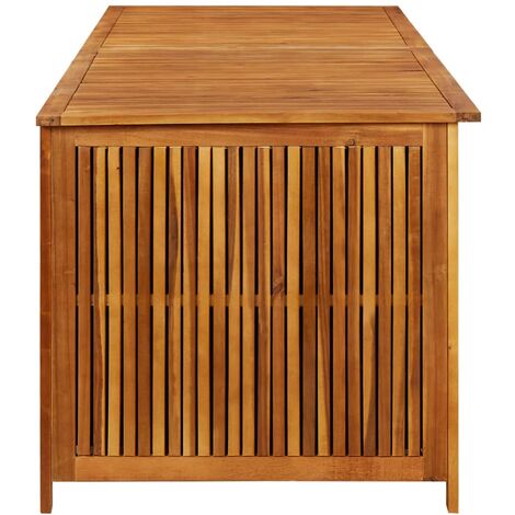 Coffre boîte meuble de jardin rangement 75 x 75 x 58 cm bois d