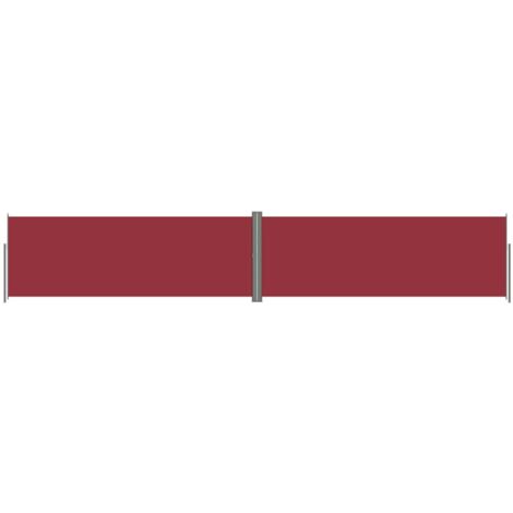 Auvent paravent store brise-vue latéral rétractable de patio jardin terrasse balcon protection visuelle écran 180 x 1000 cm rouge (1/5)