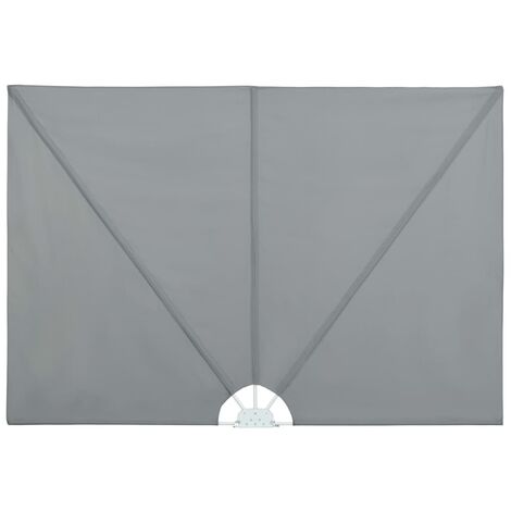 Auvent paravent store brise-vue latéral rétractable de patio jardin terrasse balcon protection visuelle écran 400 x 200 cm gris (1/5)