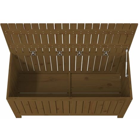 Pouf coffre en bois et peau de vache