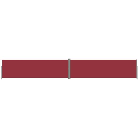 Auvent paravent store brise-vue latéral rétractable de patio jardin terrasse balcon protection visuelle écran 180 x 1200 cm rouge (1/5)