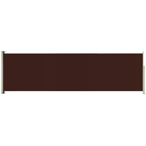 Auvent paravent store brise-vue latéral rétractable de patio jardin terrasse balcon protection visuelle écran 180 x 600 cm marron (1/5)