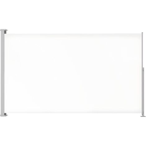 Auvent paravent store brise-vue latéral rétractable de patio jardin terrasse balcon protection visuelle écran 220 x 300 cm crème (1/5)