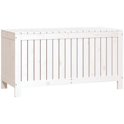 Coffre De Rangement Sur Roulettes ALTA VidaXL Blanc - Bois Pin Massif 70L, Idéal Jouets, Couvertures & Organisation Maison