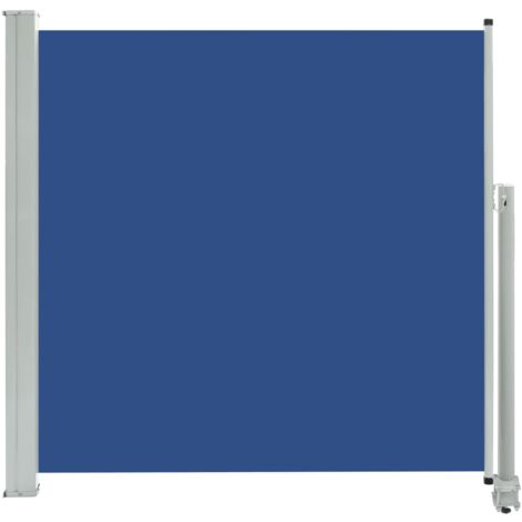 Auvent paravent store brise-vue latéral rétractable de patio jardin terrasse balcon protection visuelle écran 160 x 300 cm bleu (1/5)