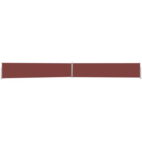 Auvent paravent store brise-vue latéral rétractable de patio jardin terrasse balcon protection visuelle écran 170 x 1200 cm marron (1/5)