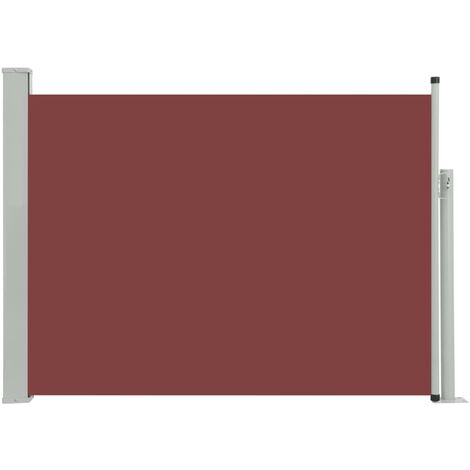 Auvent paravent store brise-vue latéral rétractable de patio jardin terrasse balcon protection visuelle écran 100 x 500 cm marron (1/5)