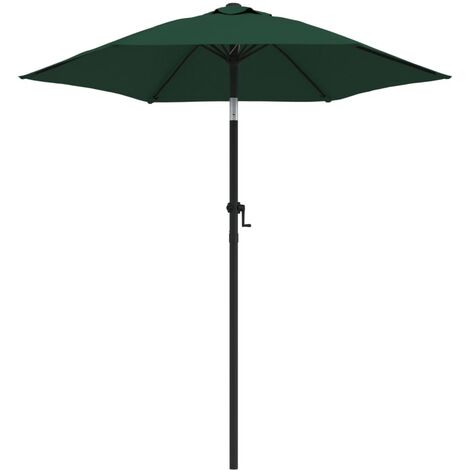 Parasol d'extérieur 200 x 211 cm aluminium vert (1/5)