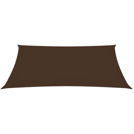 Voile toile d'ombrage parasol tissu oxford rectangulaire 2 x 4,5 m marron (1/5)
