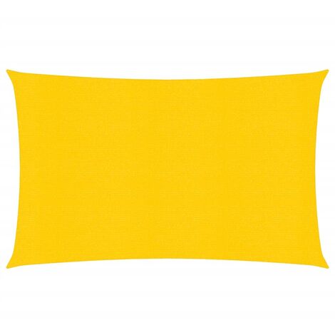 Voile toile d'ombrage parasol 160 g/m² PEHD 2 x 4 m jaune (1/5)