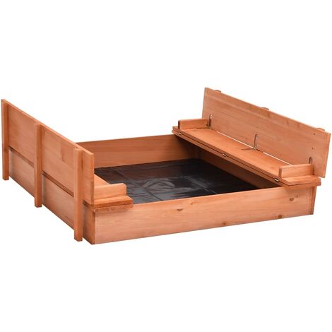 Bac à sable 95 x 90 x 15 cm bois de sapin (1/5)