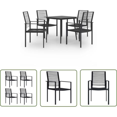 Ensemble de salle à manger de jardin meuble extérieur 5 pièces (1/5)