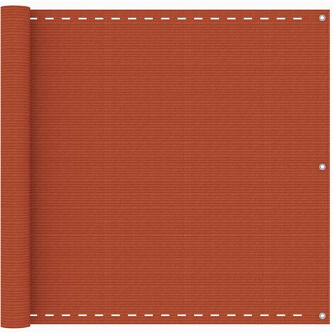Écran de balcon brise pare vue protection confidentialité 90 x 500 cm PEHD orange (1/5)
