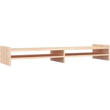 Support pour moniteur 100 x 27 x 15 cm bois de pin solide