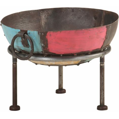 Foyer rustique coloré diamètre 40 cm fer (1/5)