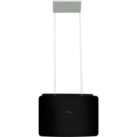Hotte suspendue à LCD tactile 55 x 37 x (62-137) cm verre trempé noir