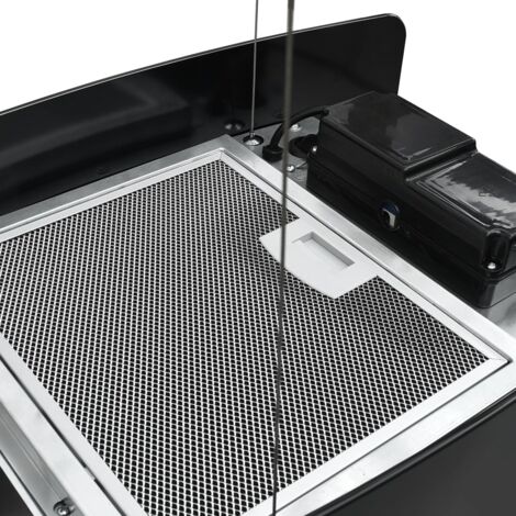 Hotte suspendue à LCD tactile 55 x 37 x (62-137) cm verre trempé noir