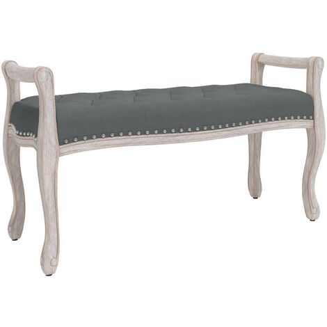 Banc banquette 110 x 45 x 60 cm tissu gris foncé (1/5)