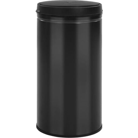 Poubelle à capteur automatique 60 litres acier au carbone noir