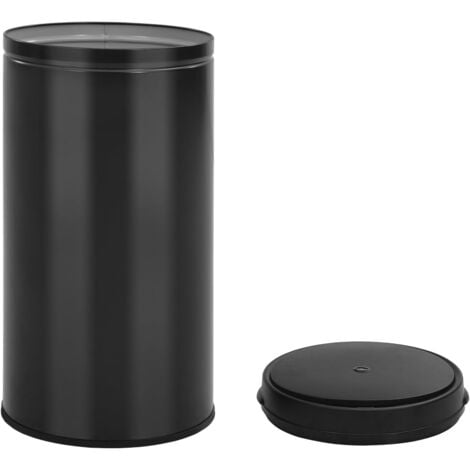 Poubelle à capteur automatique 60 litres acier au carbone noir