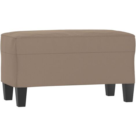 Banc banquette 70 x 35 x 41 cm tissu microfibre taupe (1/5)