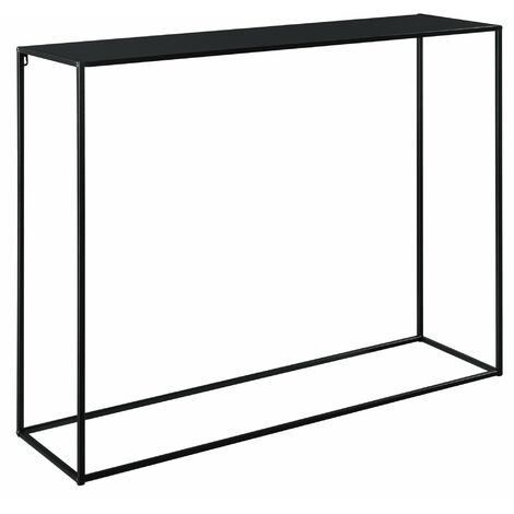 Table console en métal 92 x 115 x 32 cm noir mat (1/4)