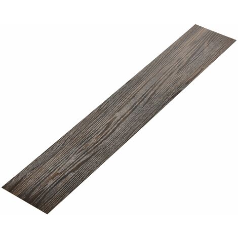 Lames laminées PVC vinyle 7 pièces 0,975 m² smoked oak chêne fumé (1/4)