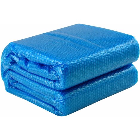 Bâche Solaire De Piscine 450 X 220 Cm Noir Et Bleu - Chauffe L'Eau Économiquement