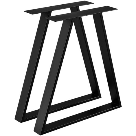 Set de 2 pieds de table triangulaires en acier 72 x 55 x 6 cm