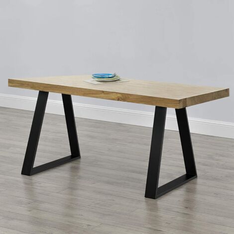Set de 2 pieds de table triangulaires en acier 72 x 55 x 6 cm