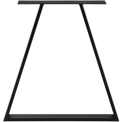 Set de 2 pieds de table triangulaires en acier 72 x 55 x 6 cm