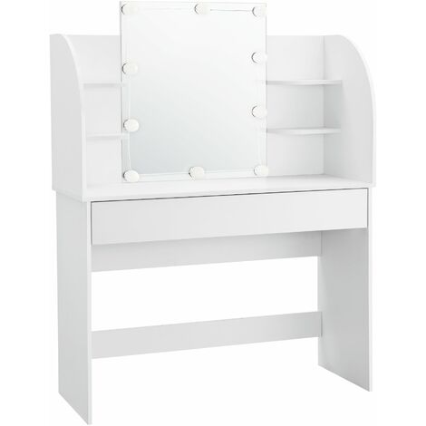Coiffeuse table de maquillage avec 10 led blanc