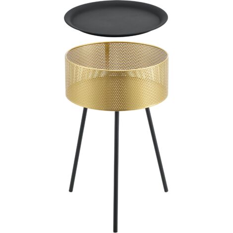 Petite table 65 x 40 cm noir doré