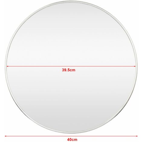 Miroir mural rond 40 cm argenté de champagne